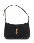 Pre-Loved Le 5 à 7 Shoulder Bag Smooth Leather with Gold Hardware, Black
