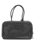 Pre-Loved Bowling Bag Handbag Leather with Gold Hardware, Black
