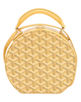 Pre-Loved Petite Boite Chapeau Handbag Goyardine Coated Canvas Mini with Gold Hardware, Yellow