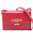 Pre-Loved Zumi Shoulder Bag Leather Small with Gold Hardware, Red