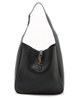 Pre-Loved Le 5 à 7 Supple Hobo Shoulder Bag Leather with Gold Hardware, Black