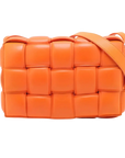 Pre-Loved Padded Cassette Crossbody Bag Intrecciato Leather with Gold Hardware, Orange