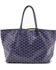 Pre-Loved Saint Louis Tote Goyardine Coated Canvas PM, Navy Blue