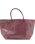 Pre-Loved Saint Louis Tote Goyardine Coated Canvas GM with Silver Hardware, Burgundy