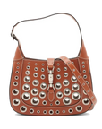 Pre-Loved Jackie Shoulder Bag Leather Small with Silver Hardware, Cognac Brown