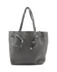 Pre-Loved Cabas Phantom Tote Leather Small with Gold Hardware, Gray