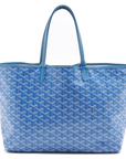 Pre-Loved Saint Louis Tote Goyardine Coated Canvas PM with Silver Hardware, Blue