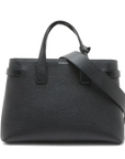 Pre-Loved The Banner Tote Leather Medium with Silver Hardware, Black