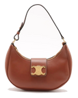 Pre-Loved Ava Triomphe Shoulder Bag Leather Small with Gold Hardware, Tan