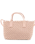 Pre-Loved Cabat Tote Intrecciato Leather Mini with Gold Hardware, Pink