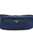 Pre-Loved Nylon Belt Bag Belt Bag Nylon with Silver Hardware, Blue