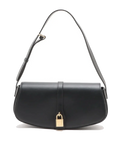 Pre-Loved Tabou Clutch on Strap Shoulder Bag Leather with Gold Hardware, Black