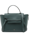 Pre-Loved Belt Bag Handbag Leather Micro with Gold Hardware, Green