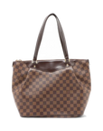 Pre-Loved Westminster GM Tote Damier Coated Canvas GM with Gold Hardware, Brown