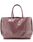 Pre-Loved Saint Louis Tote Goyardine Coated Canvas PM with Silver Hardware, Burgundy
