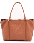 Pre-Loved Guccissima Tote Guccissima Leather with Silver Hardware, Cognac