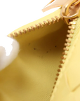 Pre-Loved Wallace Shoulder Bag Intrecciato Leather Small with Gold Hardware, Yellow