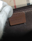 Pre-Loved Saddle Crossbody Crossbody Bag Haymarket Check Coated Canvas Small with Gold Hardware, Beige