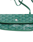 Pre-Loved Saint Louis Tote Goyardine Chevron Coated Canvas GM, Green