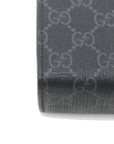 Pre-Loved GG Supreme Web Pouch Clutch Monogram Coated Canvas with Silver Hardware, Black