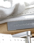 Pre-Loved Nova Check Hobo Shoulder Bag Nova Check Coated Canvas Small with Silver Hardware, Beige Multicolor