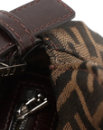 Pre-Loved Mamma Baguette Shoulder Bag Zucca Coated Canvas with Silver Hardware, Brown