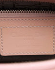 Pre-Loved Lady Dior Handbag Cannage Patent Leather Large with Silver Hardware, Pink