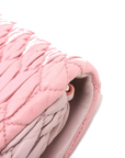 Pre-Loved Matelassé Crystal Shoulder Bag Quilted Leather Small with Silver Hardware, Pink