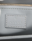 Pre-Loved Hook Shoulder Bag Leather Small with Gold Hardware, Light Grey
