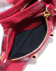 Pre-Loved Classic City Handbag Leather Mini with Gold Hardware, Pink