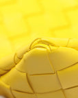 Pre-Loved Intrecciato Bulb Shoulder Bag Intrecciato Leather Small with Gold Hardware, Yellow