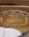 Pre-Loved Peekaboo Handbag Leather Mini with Silver Hardware, Gold
