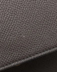 Pre-Loved Belt Bag Handbag Leather Micro with Gold Hardware, Gray