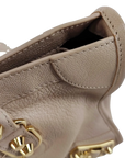 Pre-Loved Classic City Handbag Leather Small with Gold Hardware, Beige