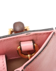 Pre-Loved Diana Bamboo Tote Leather Mini with Gold Hardware, Pink