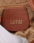 Pre-Loved Bamboo Backpack Leather Mini with Gold Hardware, Brown