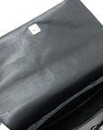 Pre-Loved Horsebit Chain Clutch Clutch Monogram Coated Canvas with Silver Hardware, Black