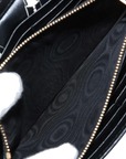 Pre-Loved Kate Chain Wallet Crossbody Bag Lipstick Print Leather Small with Gold Hardware, Black