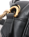 Pre-Loved GG Marmont Matelassé Camera Bag Crossbody Bag Quilted Leather Mini with Aged Gold Hardware, Black