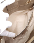 Pre-Loved Bamboo Shopper Tote Leather Medium with Gold Hardware, Champagne Gold