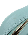 Pre-Loved Boston Handbag Microguccissima Leather Small with Gold Hardware, Light Blue