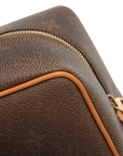Pre-Loved Dopp Kit Pochette Monogram Coated Canvas with Gold Hardware, Brown