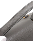 Pre-Loved Belt Bag Handbag Leather Micro with Gold Hardware, Grey