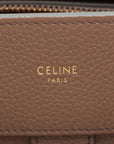 Pre-Loved Cabas Handbag Leather Small with Gold Hardware, Taupe