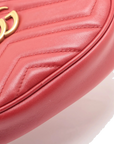 Pre-Loved GG Marmont Matelassé Belt Bag Quilted Leather with Aged Gold Hardware, Red