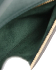 Pre-Loved Belt Bag Handbag Leather Micro with Gold Hardware, Dark Green