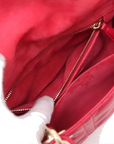 Pre-Loved Lady Dior Handbag Cannage Leather Medium with Gold Hardware, Pink