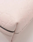 Pre-Loved Guccissima Crossbody Bag Monogram Leather Small with Gold Hardware, Light Pink