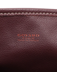 Pre-Loved Anjou Tote Goyardine Chevron Coated Canvas PM with Silver Hardware, Burgundy