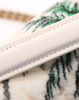 Pre-Loved Loulou Puffer Shoulder Bag Quilted Velvet Small with Aged Gold Hardware, Ivory Multicolor